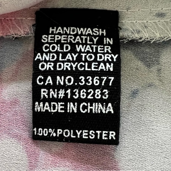 Orange Fashion Village Womens bright floral blouse, Size Large, #174 - Picture 12 of 12